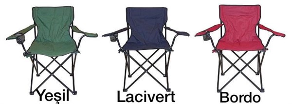 Katlanır Piknik Kamp Sandalyesi Karışık Renkli 