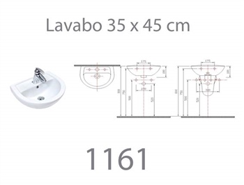 Alvit Lavabo 35X45 Cm Delikli