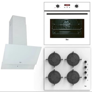 Teka Chef 2 Ankastre Set Beyaz (Hak625b Fırın + Hel Lux 60 4g Aı Al Ocak + Atv60 Davlumbaz)